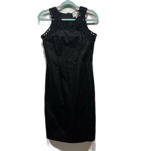 Julian Taylor Dress Basic Black Sleeveless Career Work Minimal Women sz 8